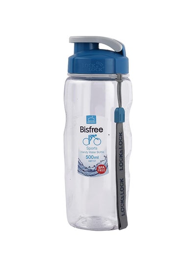 Buy Water Bottle 500Ml Blue/Transparent in UAE