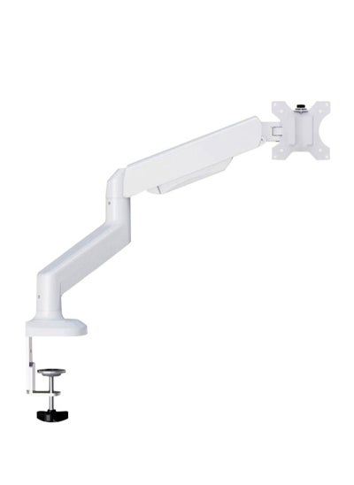 Buy Full Motion Tilt Swivel Single Monitor Arm Stand with Clamp and Grommet Base for 13-32 inch Screen Monitor in UAE