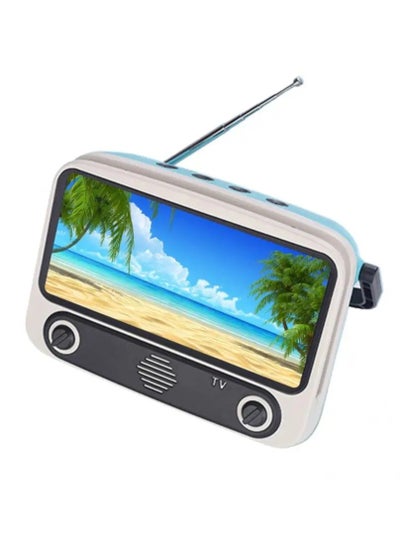 Buy DAB/DAB+ FM Digital Radio Portable Mini Retro TV FM Radio with Bluetooth 5.0 Phone Holder and Loudspeakers Home Theatre Party Music Player in UAE