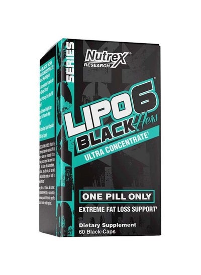 Buy Nutrex Lipo 6 Black Hers Weight Loss Support, 60 Capsules in UAE