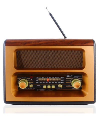 Buy Bluetooth radio dlc-32250b gold/brown/black in Saudi Arabia