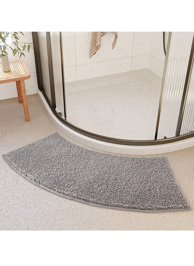 اشتري Tycom Bath Mat Super Absorbent Bathtub Mat with Non-Slip Anti Slip Bathroom Floor Mats and Quick Dry Bath Rug Thickened Soft Easier Clean Carpet 40 By 100 CM Curved Grey. في الامارات