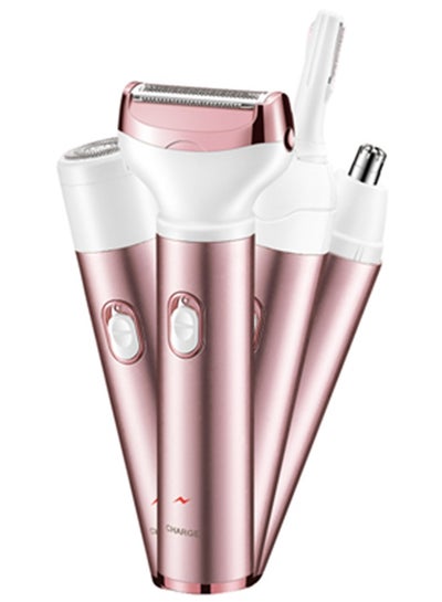 Buy 4 in 1 epilator for women face leg hair removal pink in UAE