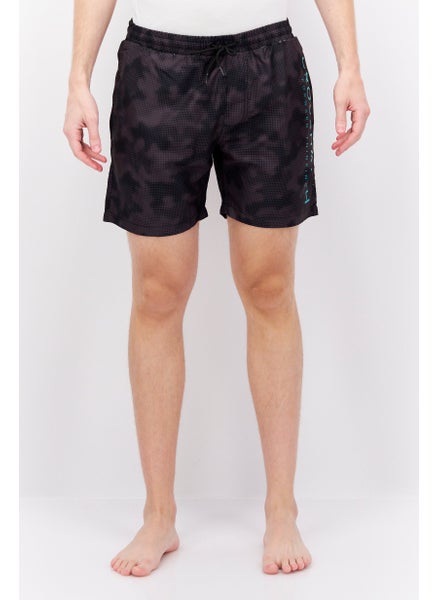 Buy Men Brand Logo Board Shorts, Black Combo in UAE