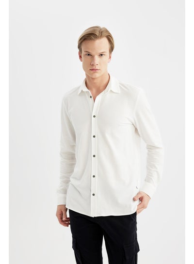 اشتري Man Regular Fit Woven Long Sleeve Shirt في مصر