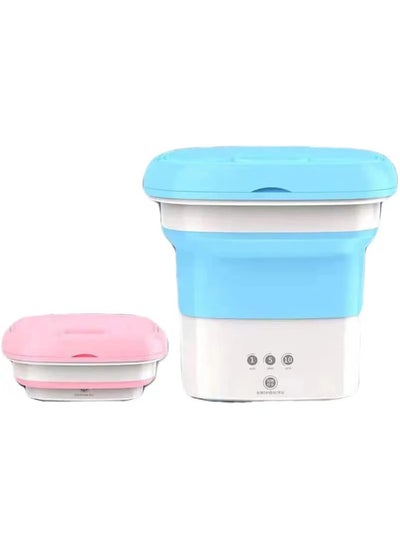 Buy Mini portable folding washing machine with washing tub for clothes in Egypt