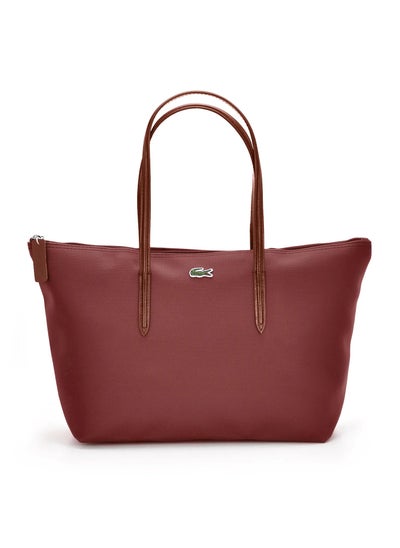 اشتري Lacoste Tote bag Large size Wine color في السعودية