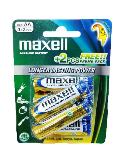 Buy 6-Piece Alkaline AA Batteries in Saudi Arabia