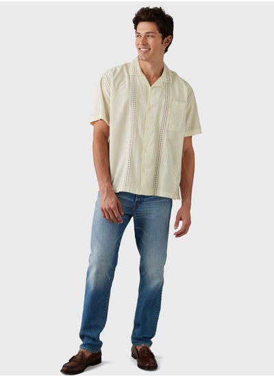 اشتري Relaxed Fit Button Down Shirt في الامارات