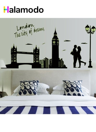 اشتري London Luminous Removable PVC Creative Combination Stickers Study Bedroom Living Room Beautification Decorative Wall Stickers في السعودية