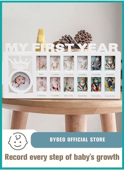 Buy First Year Newborn Keepsake Frame 12 Months Milestone Photo Frames Baby Shower And Album Gifts in UAE