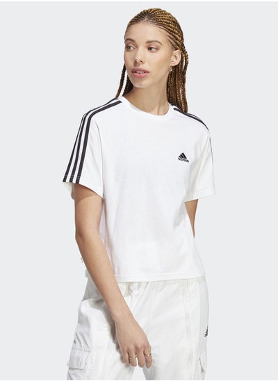 اشتري Essentials 3-Stripes Single Jersey Crop Top في الامارات