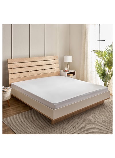 Buy Grande Affordables White Haven Geta King/Super King Percale Cotton Flat Sheet 270 x 260 cm in Saudi Arabia