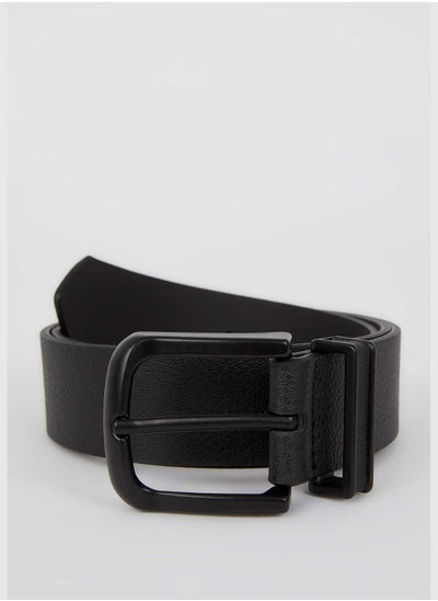 Buy Faux Leather Square Buckle Jean Belt in UAE