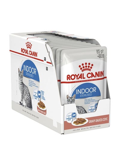 Buy ROYAL CANIN INDOOR STERILISED GRAVY 1 BOX-12 PS ( 85 G ) in UAE