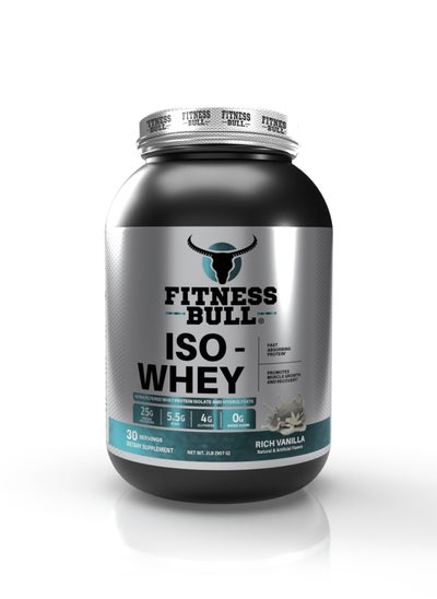 Buy ISO-Whey Rich Vanilla Ultra Filtered Whey Protein Isolate And Hydrolysate Fast Absorbing Protein Promoted Muscle Growth And Recovery Dietary Supplement 30 Servings 907 G in UAE