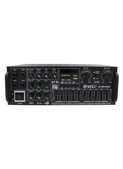 اشتري Teli AV-MP326BT Professional Digital Echo Mixer Karaoke Power Amplifier, Black في الامارات