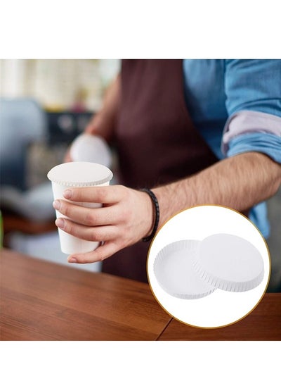 Buy 100pcs Disposable Paper Cup Lids for Drinks in Saudi Arabia