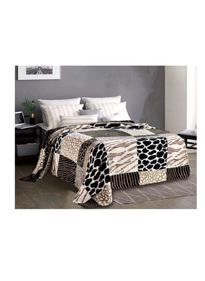 Buy Silky Soft Single Blanket Animal Print Flannel Throw Blanket For Sofa, 150X200cm in UAE