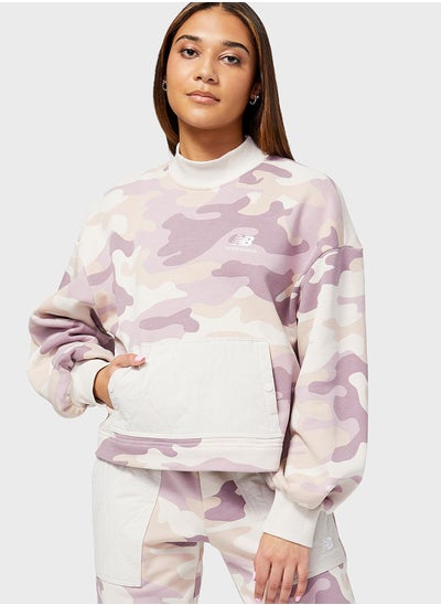 Buy Athletics Fashion Print Fleece Sweatshirt in UAE