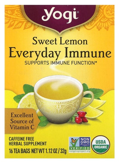 اشتري Sweet Lemon Everyday Immune Caffeine Free 16 Tea Bags 1.12 oz (32 g) Each في الامارات