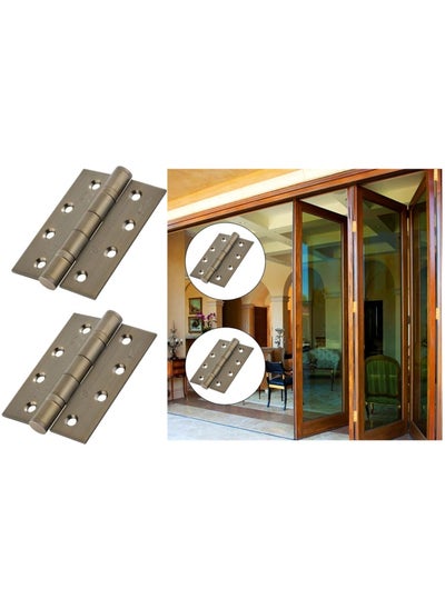 اشتري Pack Of 6 Flat Dom Hinges Ab 2B 4 Inch x 3 Inch x 2.5Mm Heavy Duty في الامارات