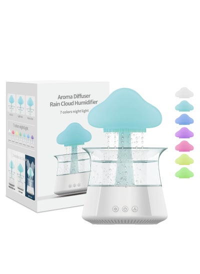 اشتري Rain Cloud Humidifier Water Drip Mushroom Aroma Diffuser Essential Oil Diffusers 300ml White Noise Aromatherapy Diffusers with 7 Colors Cloud Lights for Home Large Room Office (Essential oil not inclu في السعودية