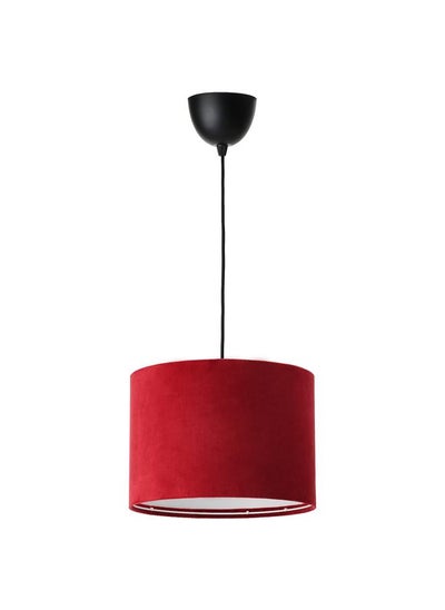 Buy Pendant Lamp Black Dark Red Velvet 33 Cm in Saudi Arabia