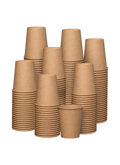 Buy Hot Coffee Cups Of Kraft Paper 8 Ounce Non Bleach 300 Pieces in Saudi Arabia