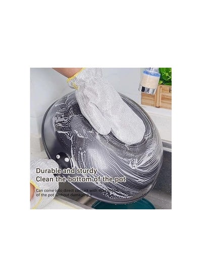 Buy Multi-Purpose Stainless Steel Dishwashing Kitchen Gloves Reusable Skin Friendly Kitchen Cleaning Tool Household Tool in Egypt