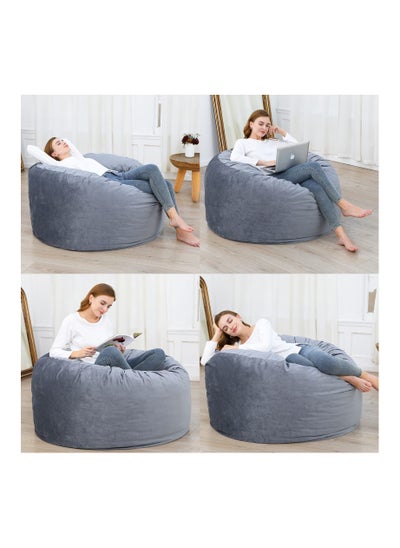 اشتري COMFY ADULT CLASSIC CHARCOAL GREY SUEDE/VELVET BEAN BAG في الامارات