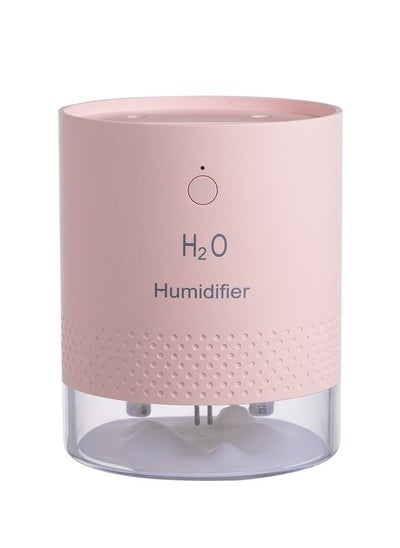 Buy Air Humidifier with Night Light 650ml Pink in Saudi Arabia