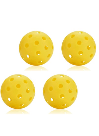 Buy Pickleballs, Outdoor Pickleball Balls, 40 Holes Outdoor USAPA Approved Pickleballs for Pack of 4 (Yellow) in UAE