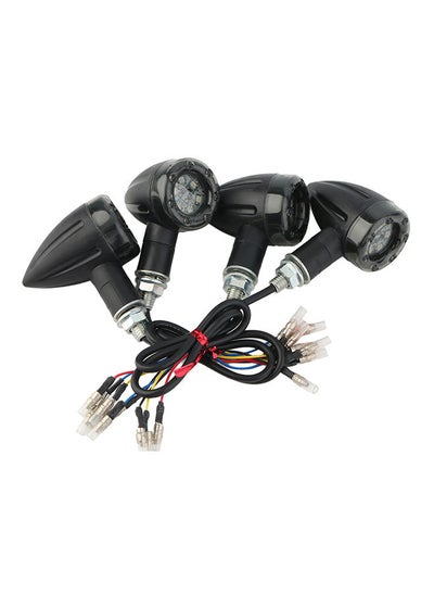 Buy 4-Piece Motorcycle Indicator And Break LED Light in UAE