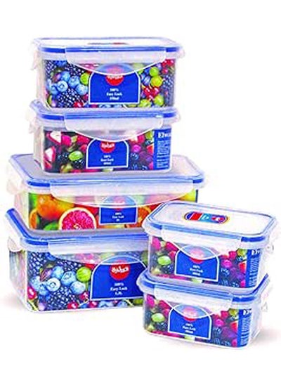 Buy Food Container Easy Lock Set 6 Pcs in Egypt