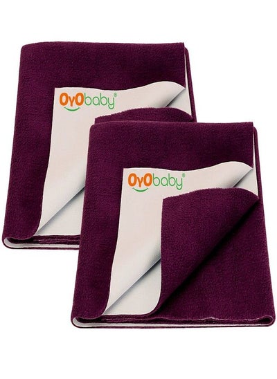 Buy OYO BABY Baby Plastic Sheet | Baby Mat | Waterproof Dry Sheet Small for New Born Babies Combo Pack of 2 (Each Size : 70cm X 50cm) in UAE