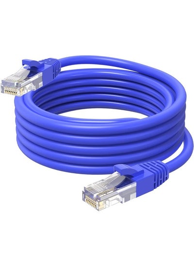 اشتري كابل إيثرنت كات 6 جيجابت اتصال RJ45 LAN عالي السرعة للحصول على الأداء الأمثل أزرق 10م في السعودية