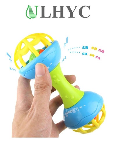 Buy Baby Rattles Soft Teethers Hand Bell Infant Fitness Ball Dumbbell Climbing Toy Educational Mobiles Toys in Saudi Arabia