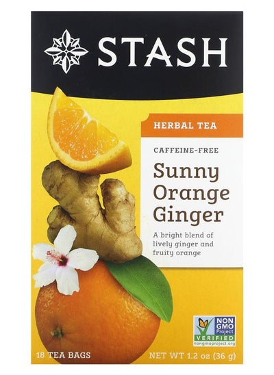 اشتري Herbal Tea Sunny Orange Ginger Caffeine-Free 18 Tea Bags1.2 oz (36 g) في الامارات