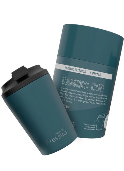 Buy Emerald Ceramic Interior Reusable Cup 12oz in Saudi Arabia