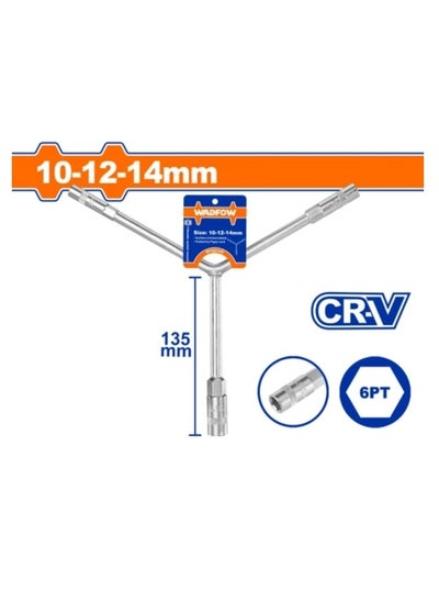 Buy Wadfow Y-Type Socket Wrench Hex Head 10mm/12mm/14mm (WTH2102) in UAE