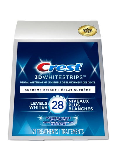 Buy 3D Whitestrips Supreme Bright At-home Teeth Whitening Kit, Packaging May Vary in UAE