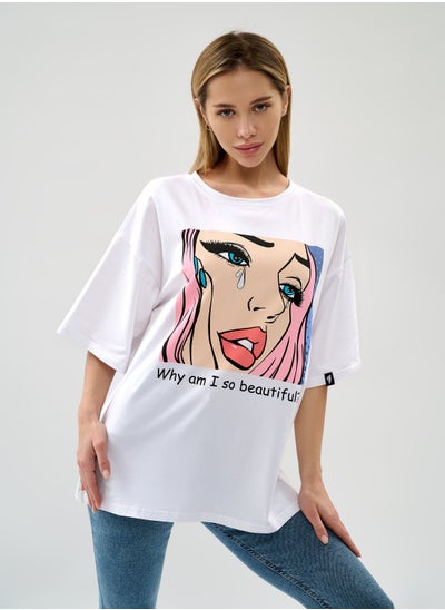 Buy Bona Fide T-Shirts for Women – Women Summer Tops – Comfortable T Shirt with Short Sleeve in UAE