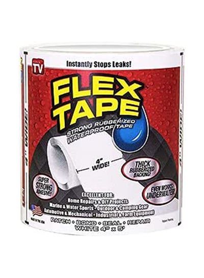 اشتري Flex Tape Strong Waterproof Quick Sealing Tape (White) في مصر