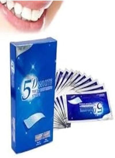 اشتري 5D Gel Teeth Whitening Strip for false Teeth Veneers Dentist Whiten gel Strips White Tooth Dental kit Oral Hygiene Care. في مصر