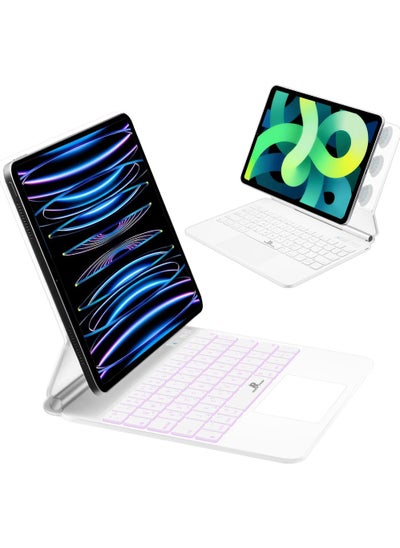 Buy Arabic Magic Keyboard for Apple iPad Air 13 inch (M2, 2024) Pro 12.9 inch (2022/2021/2020/2018) with Magnetic Back Cover, Smart Trackpad Backlit Keyboard Case for iPad Pro 12.9 3rd 4th 5th 6th in Saudi Arabia