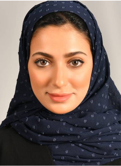 Buy A navy blue veil with scattered small circles in Saudi Arabia