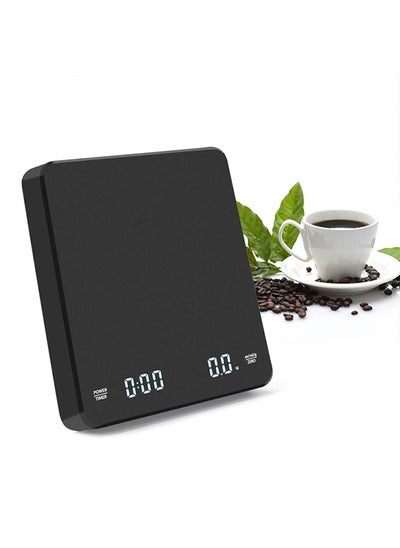 اشتري Coffee Scale with Timer High Precision Gram Digital Espresso Scale for Pour Over and Drip Rechargeable Electric Coffee Scales with Charging Cable في الامارات