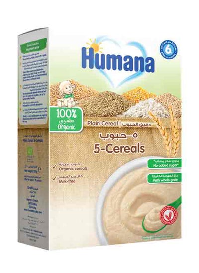 Buy Baby Plain Cereal With 5 Cereals Organic For Baby From 6Th Months - 200 Gm in Saudi Arabia