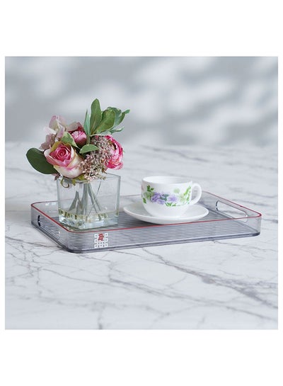 Buy Prisma Serving Tray For Home Kitchen Dining Breakfast In Bed 29.4X4.1X39.2 Cm Grey in UAE
